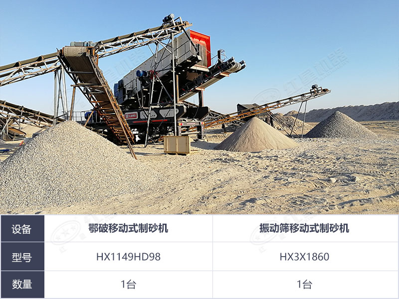 移動式石灰石制砂生產線 移動式石灰石制砂生產線